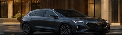Premium passenger vehicle presented for a car rental enquiry